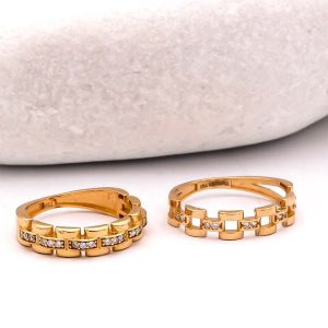 انگشتر طرح رولکس برجسته نگینی